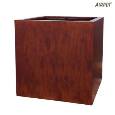 Square Wooden-Style Planter
